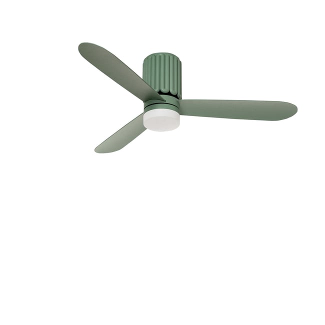 Ventilateur de plafond 40 W avec lumière et télécommande WIND CALM SCULPT sauge/sauge <span itemprop=