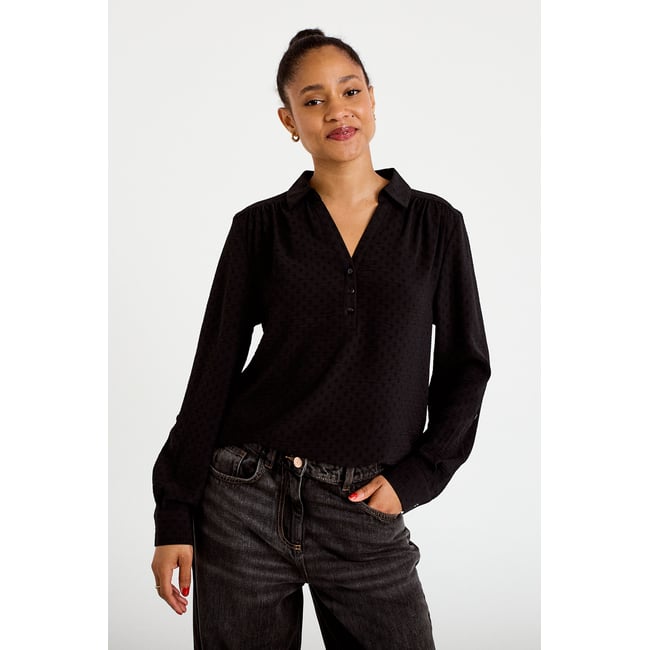 Blouse droite manches longues - CACHE CACHE