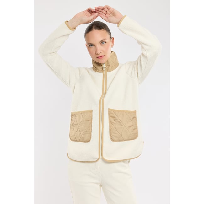 Veste polaire moutonnée en polyester recyclé MAHREZE ecume <span itemprop=