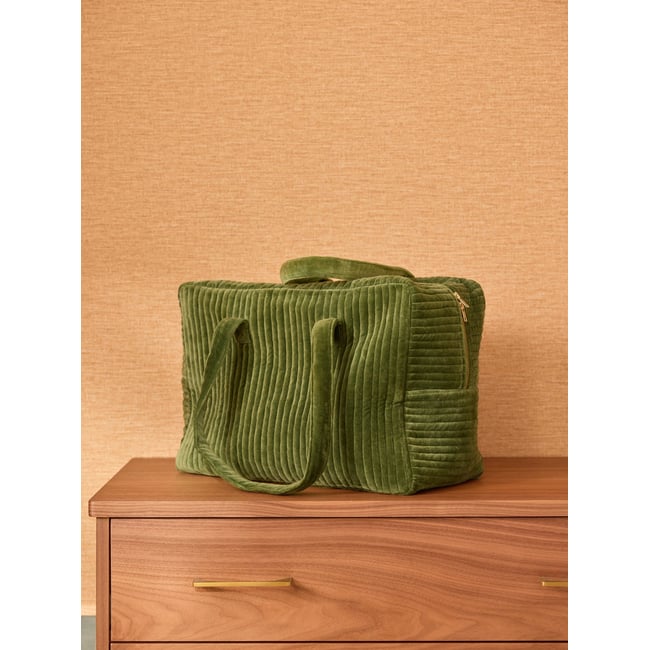 Sac week-end en velours imprimé bekasi <span itemprop=