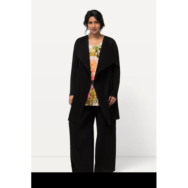Veste plissée noir <span itemprop=