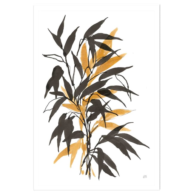 Poster watercolor bambou - HEXOA