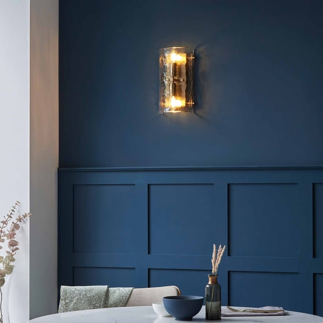 Kobe Hammered Glass Wall Light, brass, ÉDITÉ