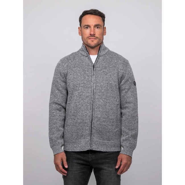 Gilet Zippé Col Montant Laporil gris <span itemprop=