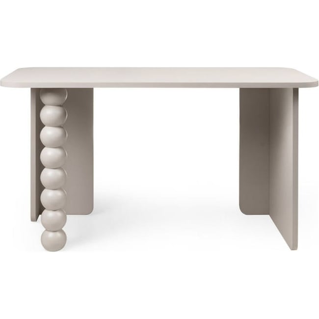 Bureau console bois pied sculptural Couleur cachemire <span itemprop=