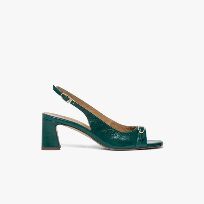 Sandale À Talon en cuir HOLY bleu lagon <span itemprop=