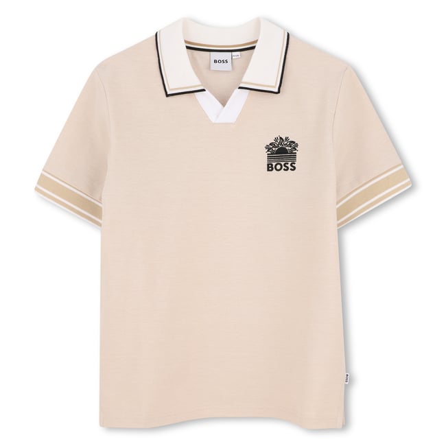 Polo manches courtes sand <span itemprop=