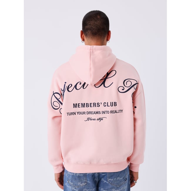 Sweat à capuche PXP members' club rose <span itemprop=