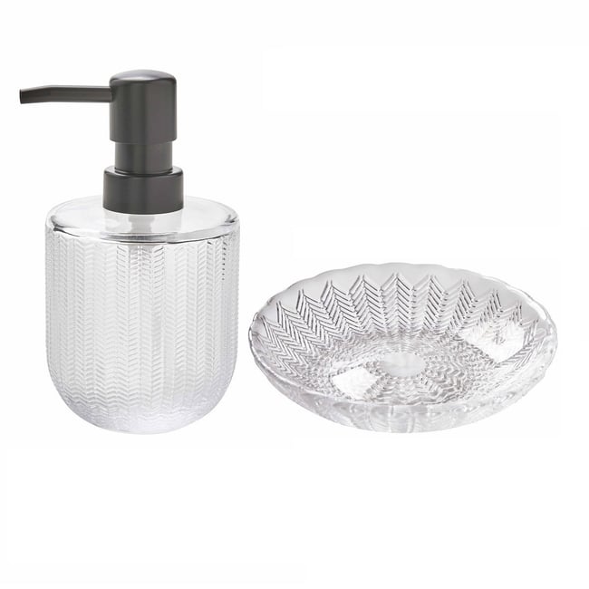 Set de salle de bain 2 pièces en verre ELLA Couleur v021707 <span itemprop=