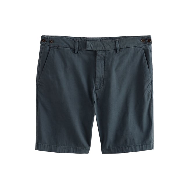 Short chino en satin premium vintage bleu <span itemprop=
