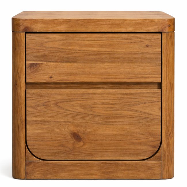 Table de chevet en bois recyclé de pin 55x45x56cm Couleur bois <span itemprop=