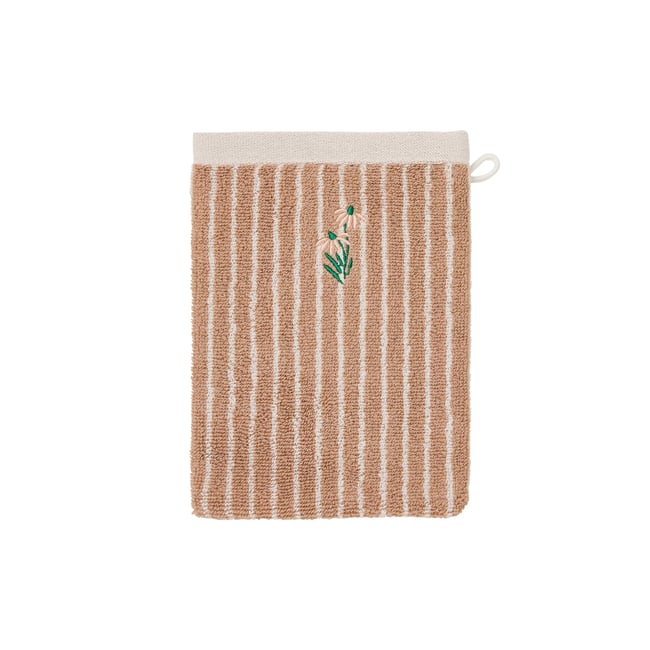 Gant de toilette coton bio CÉLESTINE moka <span itemprop=