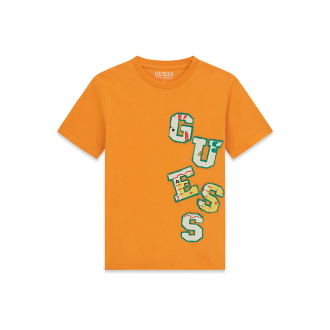 T-Shirt Avec Patch Logo orange <span itemprop=
