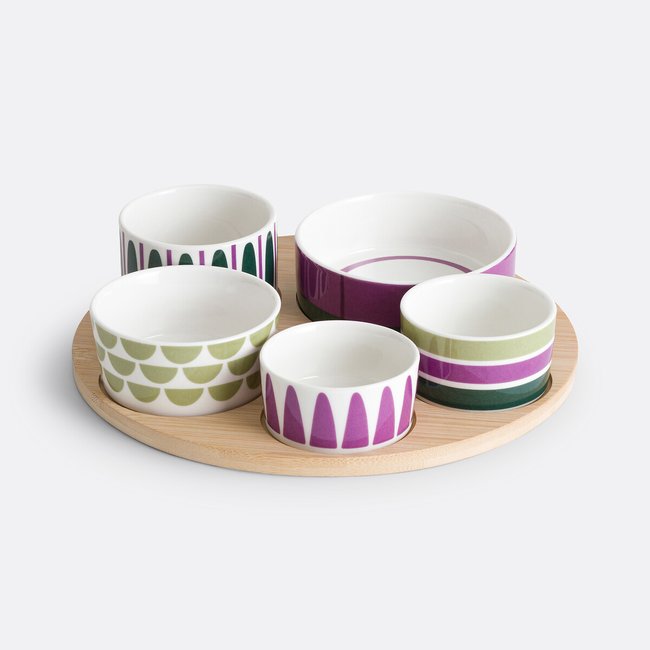 Set da 5 ciotole da aperitivo, Etno viola/verde LA REDOUTE INTERIEURS
