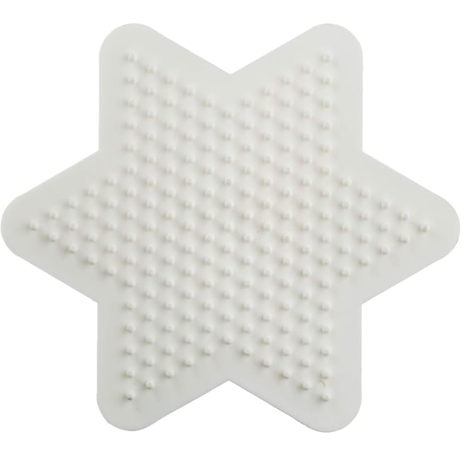 Plaque petite étoile perles plastique Midi blanc <span itemprop=