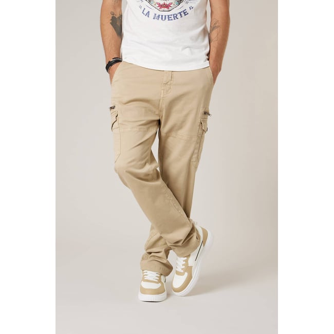 Pantalon cargo régular homme en coton stretch DANASON - DEELUXE