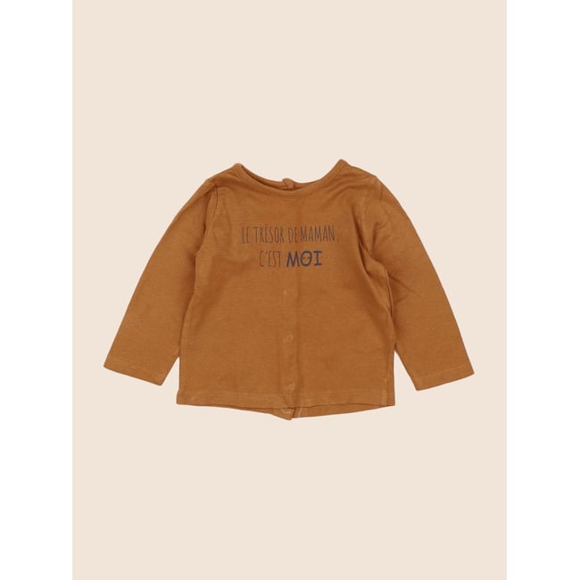 Tee-shirt - Très bon état marron <span itemprop=