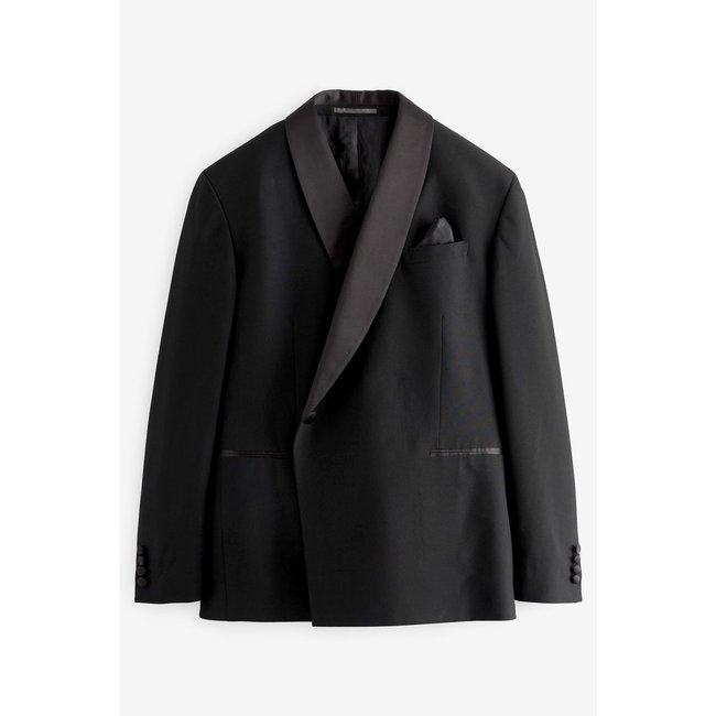 Veste de smoking cache-cœur décontractée edit noir <span itemprop=