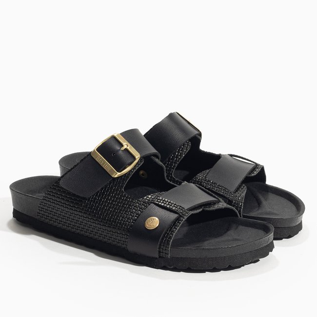 Sandales Vegan NARNIA pour femme noir <span itemprop=