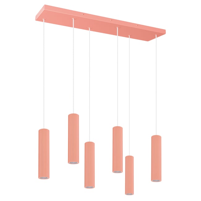 Suspension Aluminium Pêche LED 6 Ivar Couleur pêche <span itemprop=