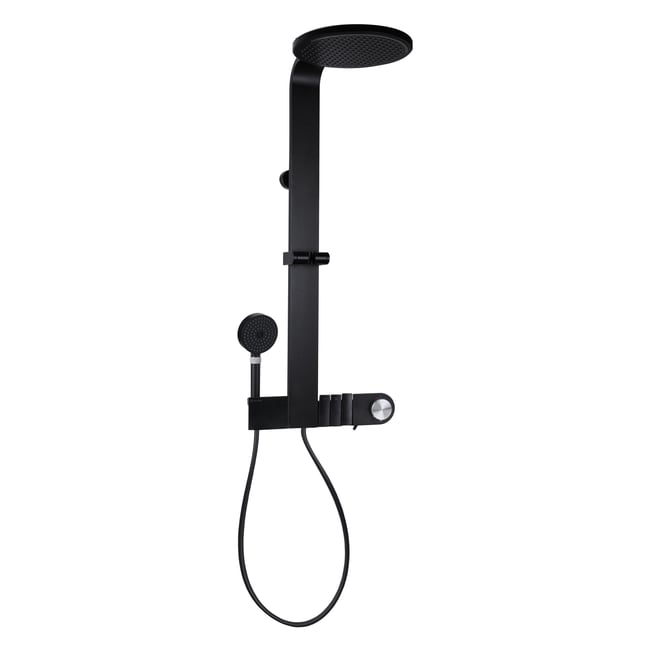 Colonne de douche thermostatique, NEO noir <span itemprop=