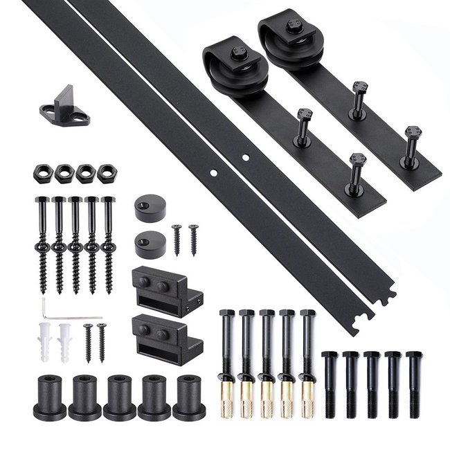 Kit de porte coulissante Couleur noir <span itemprop=