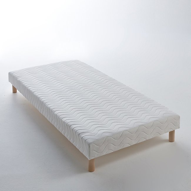 Sommier tapissier 12 lattes avec pieds Couleur blanc <span itemprop=