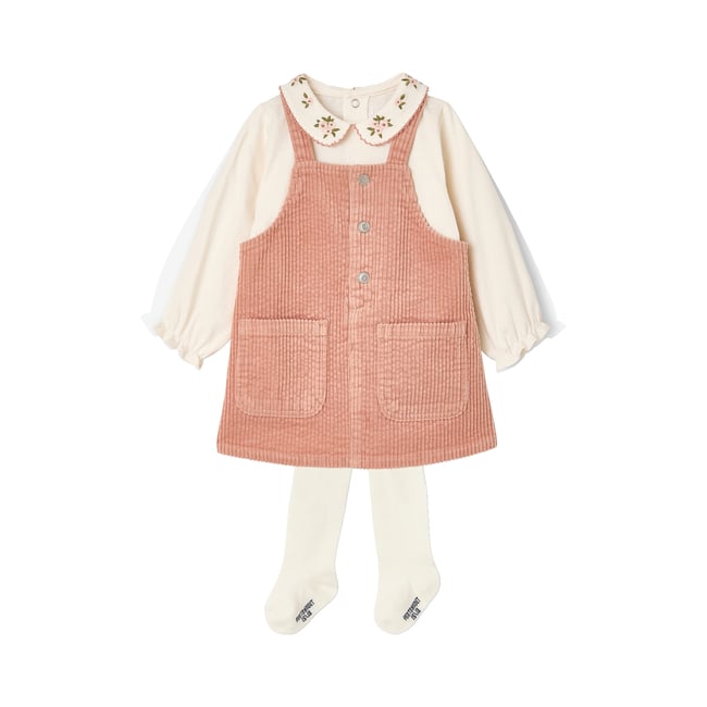 Ensemble robe t-shirt collants blush <span itemprop=