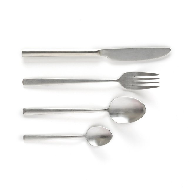16-teiliges Besteckset Jimane, Edelstahl grey brossed <span itemprop=