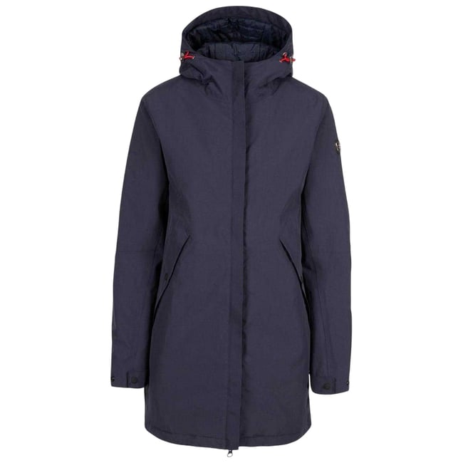 Imperméable uni à capuche ajustable OVERCAST bleu marine <span itemprop=