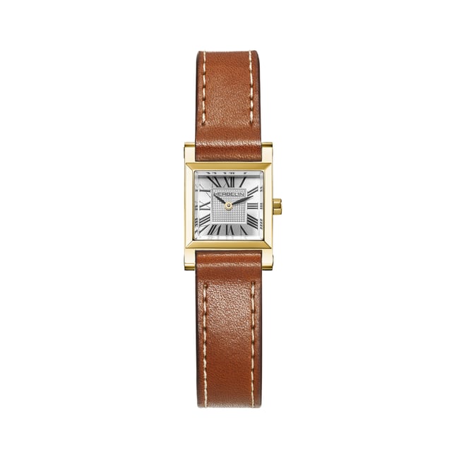Montre Analogique  ANTARES doré argenté camel <span itemprop=