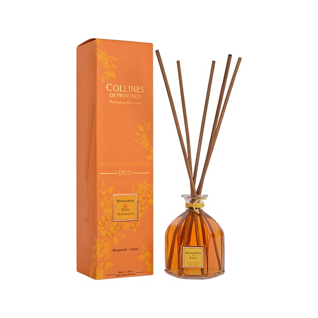 Diffuseur de parfum Coloré  MANDARINE & YUZU Couleur orange <span itemprop=