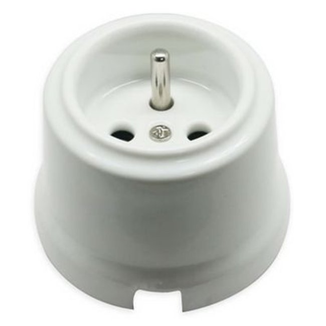 Prise En Saillie En Porcelaine - Blanc coloris unique <span itemprop=