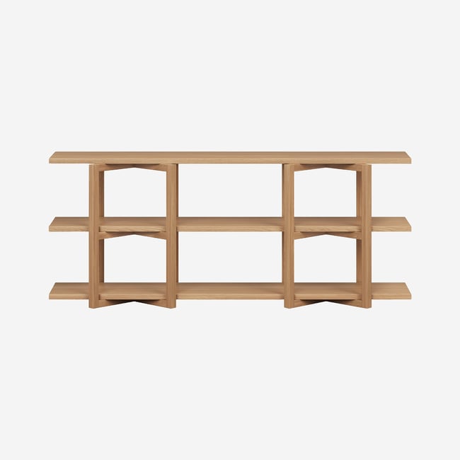 Bibliothèque chêne JANOA Couleur naturel clair <span itemprop=