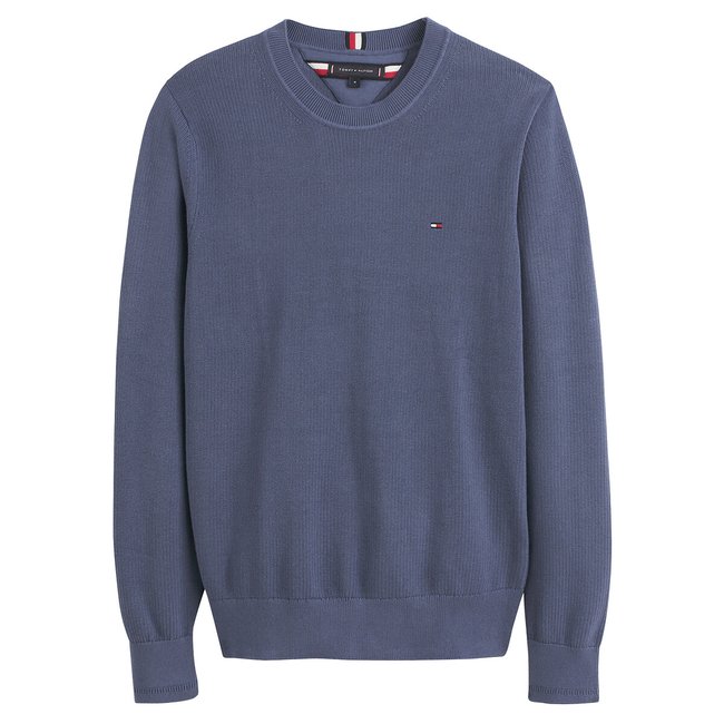 Structured Knit Jumper with Crew Neck - TOMMY HILFIGER