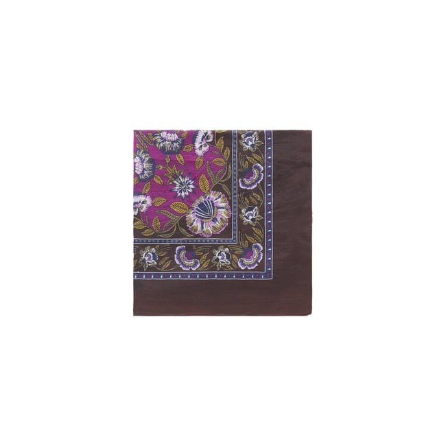 Foulard en soie LILYROSE marron foncé <span itemprop=