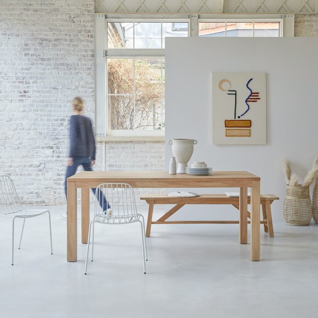Table en chêne massif sans noeud 6-8 pers. EDEN Couleur naturel <span itemprop=