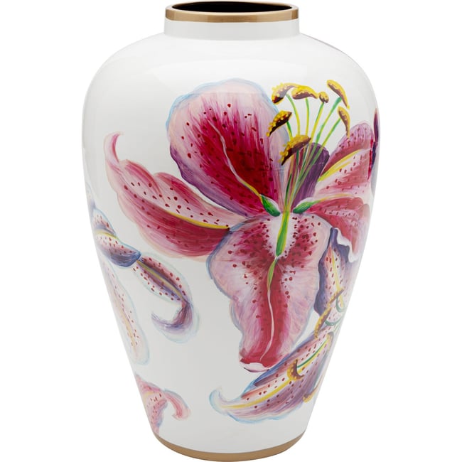 Vase lys en porcelaine Couleur blanc <span itemprop=