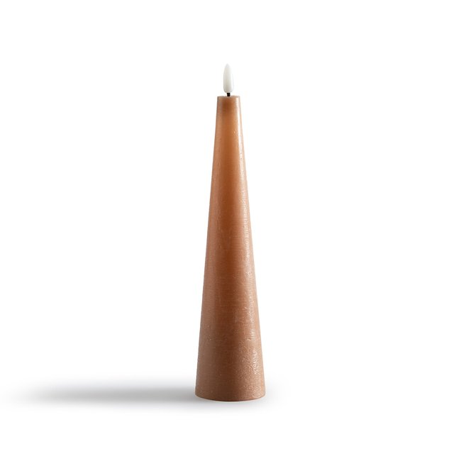 Caspar 27.8cm Wax Cone LED Candle, brown, LA REDOUTE INTERIEURS
