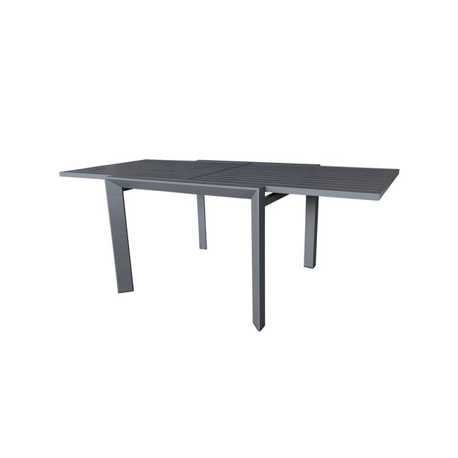 Table de jardin 4/8p en alu et verre MODULO gris <span itemprop=