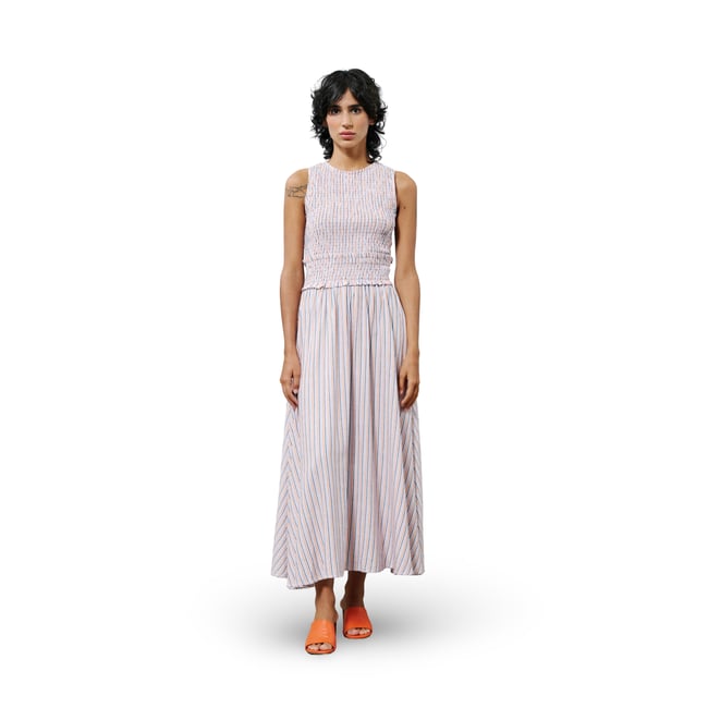 Robe  longue ALEXIANE rouge brique <span itemprop=