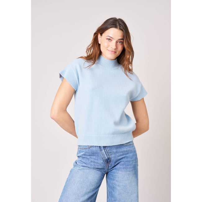 Pull femme col montant maille douce ADELINE - DEELUXE