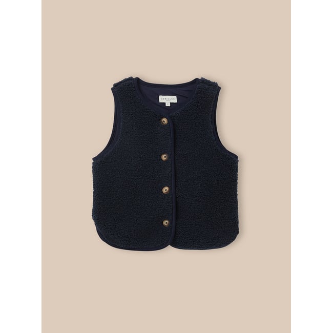 Veste en sherpa - Collection JUNIOR marine <span itemprop=