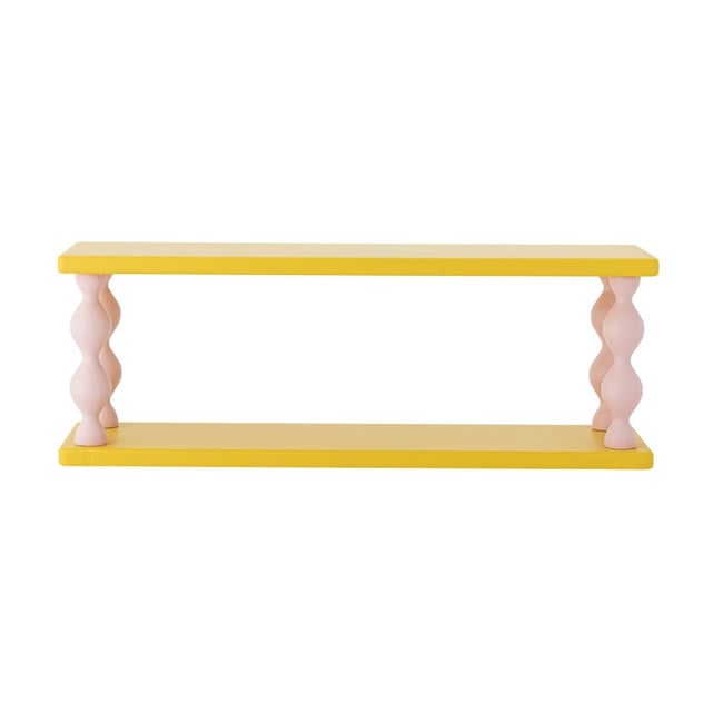Etagère murale bois  BIBIOLA Couleur jaune <span itemprop=