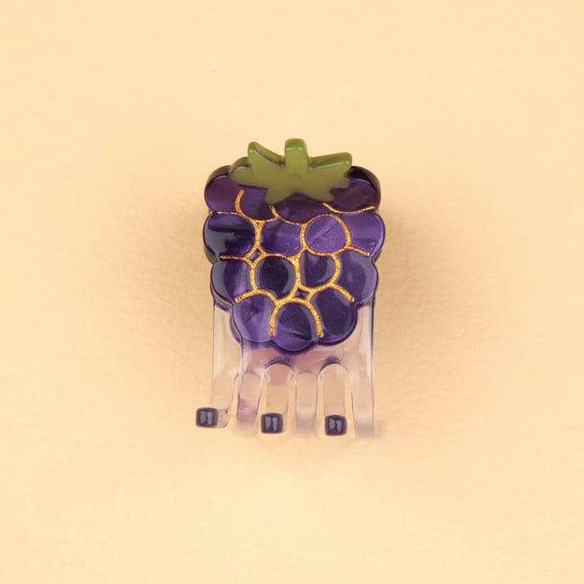 Mini pince à cheveux Mûre violet <span itemprop=