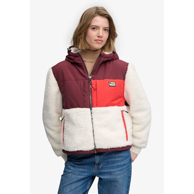 Super Soft Hybrid Full Zip Jacket ecru/marine <span itemprop=