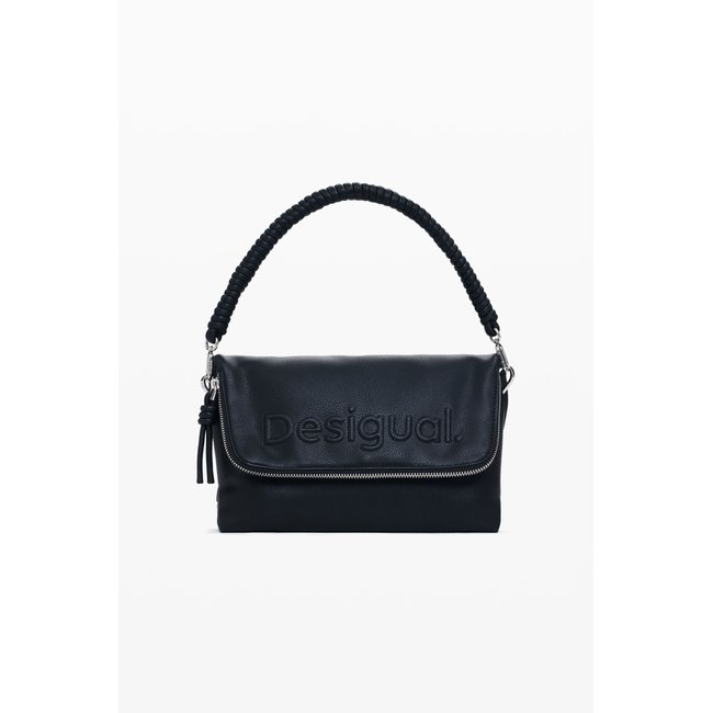 Sac bandoulière logo 3D noir <span itemprop=