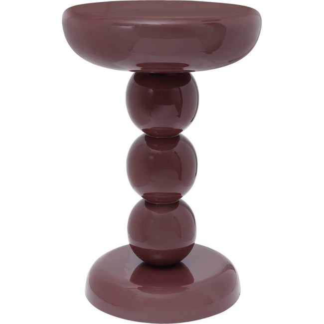 Bout de canapé sculptural en fer Couleur bordeaux <span itemprop=