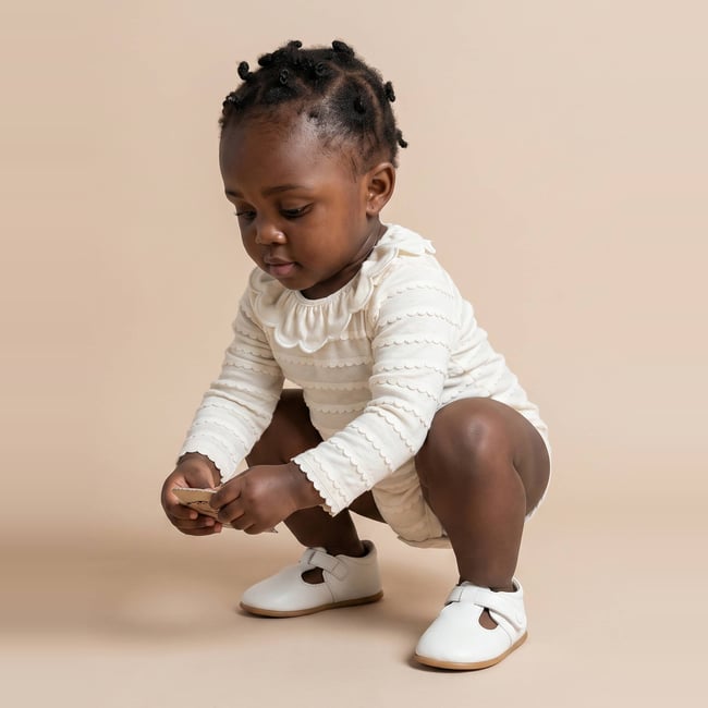 Body manches longues fantaisie en coton BIO GOTS ecru <span itemprop=
