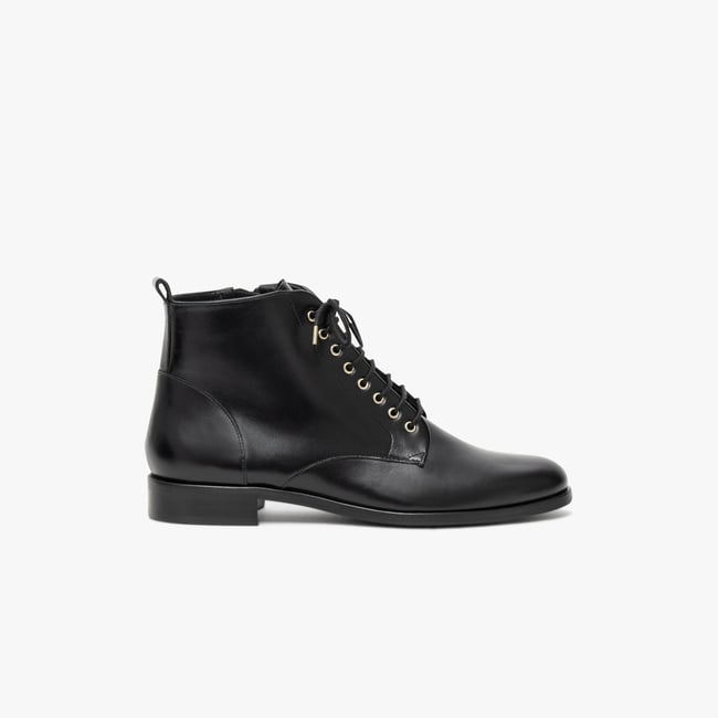 Boots À Talon en cuir KAMINARA noir <span itemprop=